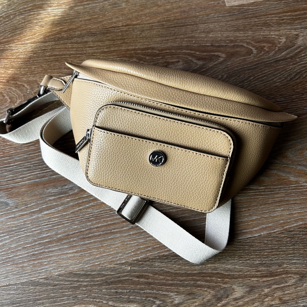 Michael Kors Beige Leather Belt Bag